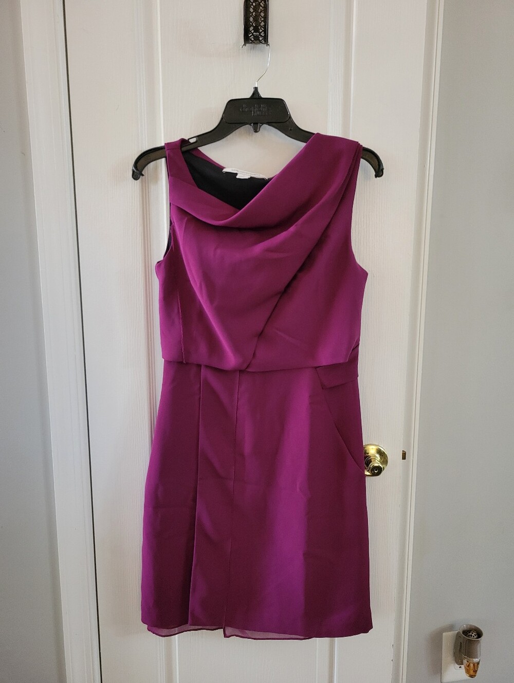 DVF Diane von Furstenberg Rendezvous Draped Asymmetrical Dress Anemone Size 4